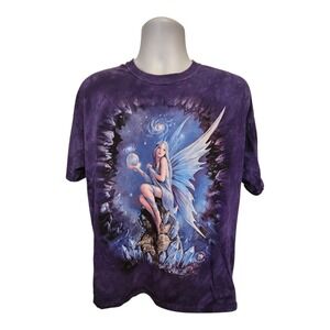 The Mountain Fairy Crystal Magic T Shirt Purple Tie Dye Size XL